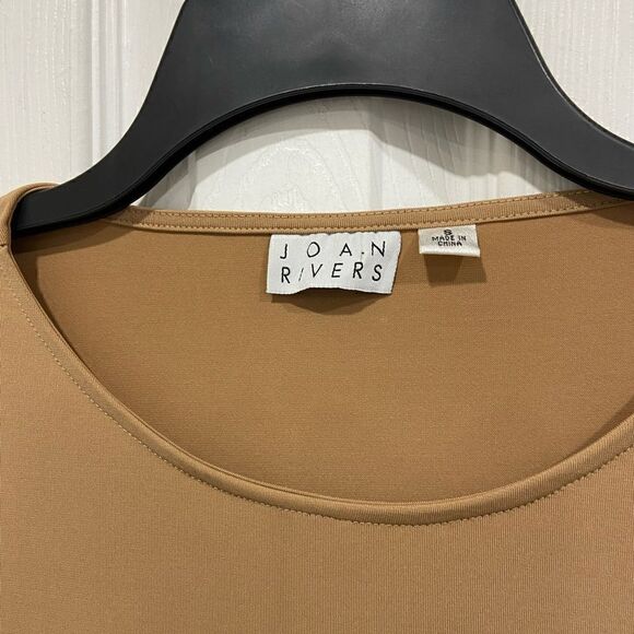 Joan Rivers 3/4 sleeve asymmetrical hem gold button sleeve luxe knit top… - Picture 2 of 9